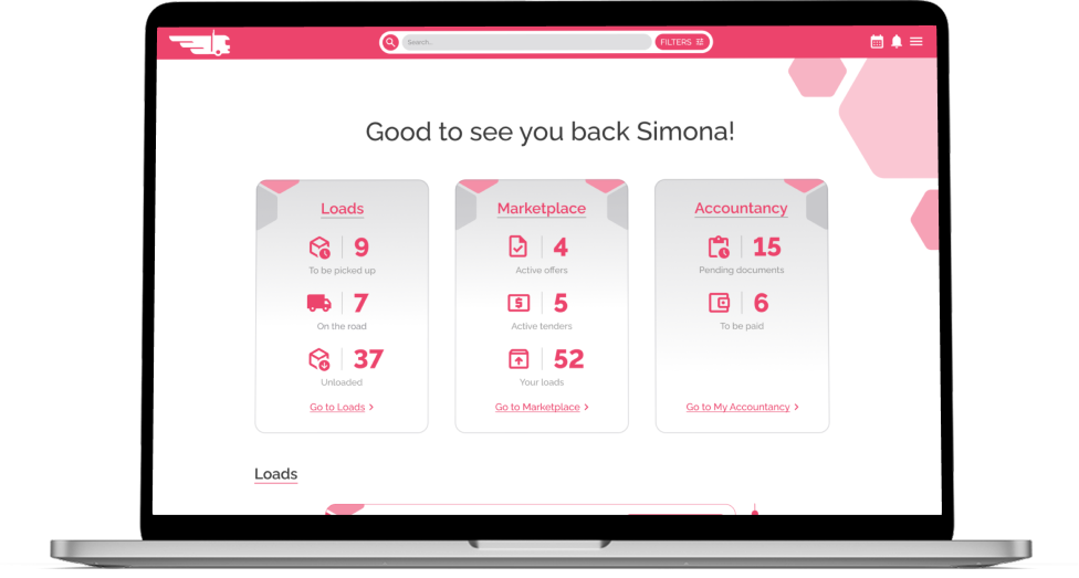 Web Portal on Laptop